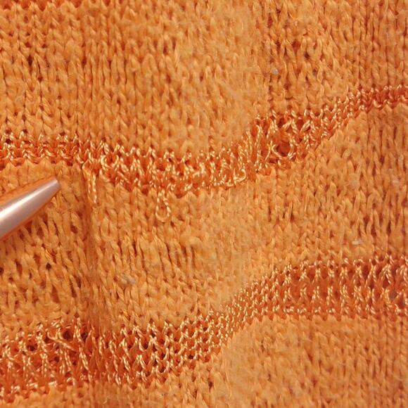 Chicos Orange Knit Dolman Sweater Top Oversize 582 - Picture 8 of 13